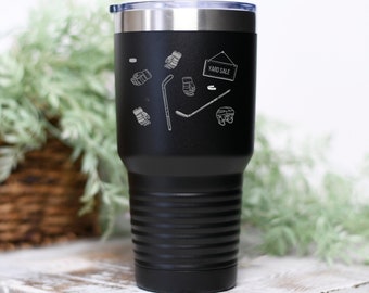 hockey travel mug for hockey player hockey tumbler gift for ice hockey funny hockey mom gift hockey