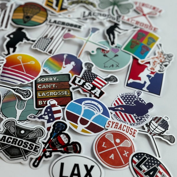 lacrosse sticker pack sticker sets of 10 lacrosse stickers for laptop sticker water bottle sticker lacrosse lover sticker lacrosse lax decal