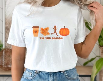 Camiseta de la temporada de carreras de campo a través para mujer, otoño, camiseta de la temporada de campo a través, camiseta de mamá de campo a través, camiseta de papá de campo a través, temporada de otoño nueva