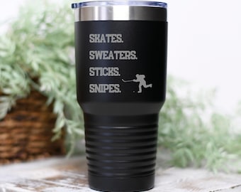 Ice Hockey player gift hockey tumbler hockey mom gift hockey dad gift for hockey coach travel mug hockey