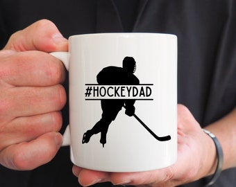 Taza de papá de hockey para taza de padre de hockey para el día del padre del jugador de hockey