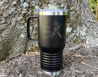 Eat Sleep Hockey Tumbler Tazza da regalo per hockey su ghiaccio Tazza da viaggio Hockey Mom Mug