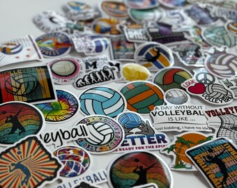 Volleyball sticker pack sticker sets of 10 Volleyball stickers for laptop sticker water bottle sticker Volleyball lover sticker Volleyball