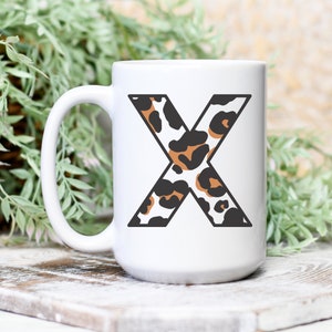 Gift mug for her gift mug for him gift mug boss letter X mug for initial x name individualized gift coffee mug X