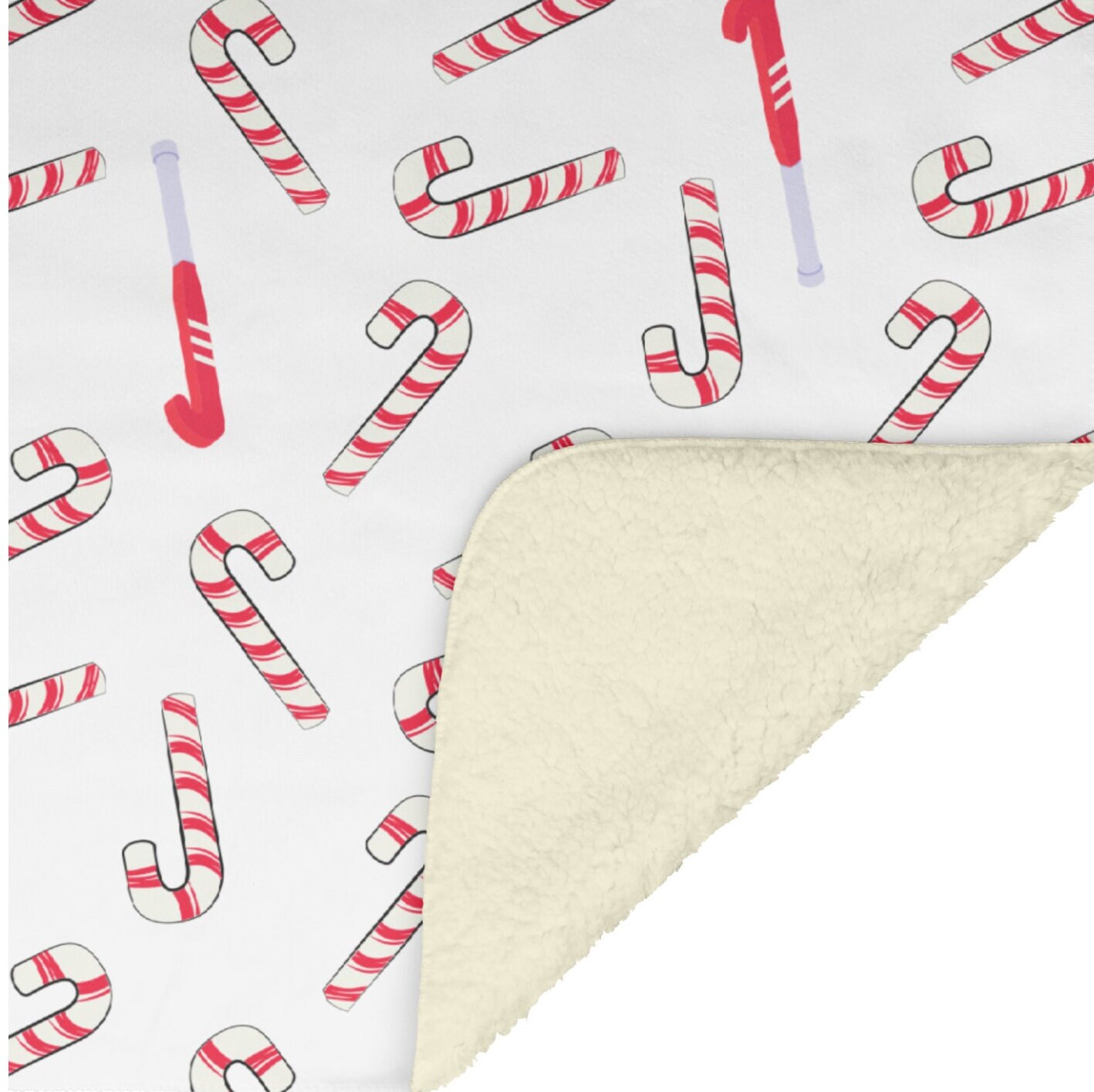 Field Hockey Stick Candy Cane Blanket for Field Hockey Cold Etsy Canada
