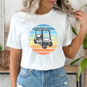 Golf cart retro golf t-shirt cute golf tee shirt gift shirt for golf lover gift tshirt golf cart fun golf gift golf dad golf mom golf shirt