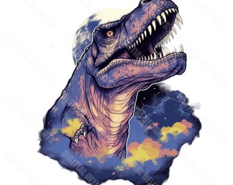 Abstract T-Rex PNG Clipart, Dinosaur Art (Digital Download)