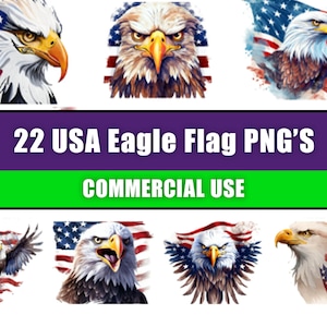 22 USA Patriotic Eagle Flag PNG Transparent Clipart Abstact Design,Printable Sublimation,Digital Instant Download,United States Eagle  Art