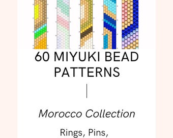 Morocco, Diagram, PDF, Miyuki Pattern, Miyuki Weaving, Miyuki Delica, Beadwork, Peyote Stitch, Loom Weaving, Brick Stitch, 60 Patterns