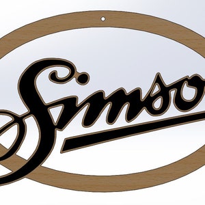 Hol dir den Retro SIMSON-Schriftzug: Perfekt für Laser-Cutter, Plotter und Drucker!