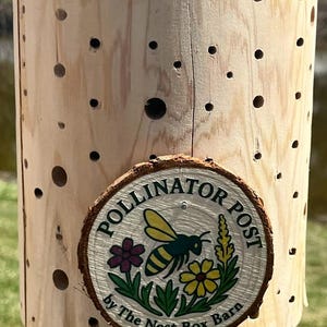 Solitary Bee Hotel – Unique Post Design | Handmade Bee House for Pollinators