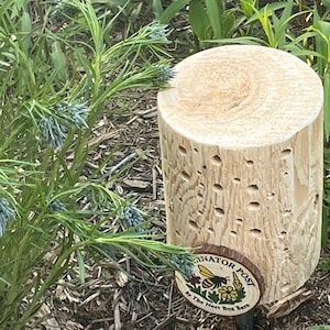 Solitary Bee Hotel – Unique Post Design | Handmade Bee House for Pollinators