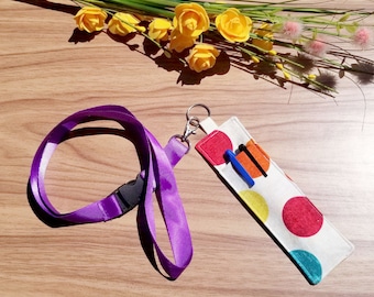 Lanyard Pen Holder, Pen Holder, Pencil Holder, Pen Holder for Lanyard, Fabric Pen Holder, Gift for Teacher, Lanyard Pencil Holder