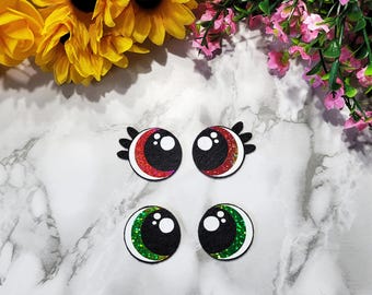 Felt Eyes, Felt Eyes For Amigurumi, Kawaii Eyes, Crafting Eyes,Felt Eyes For Plushies,Crochet Toy Eyes,Toy Eyes,Amigurumi Eyes, Rainbow Eyes