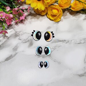 Felt Eyes, Felt Eyes For Amigurumi, Kawaii Eyes, Crafting Eyes,Felt Eyes For Plushies,Crochet Toy Eyes,Toy Eyes,Amigurumi Eyes, Rainbow Eyes
