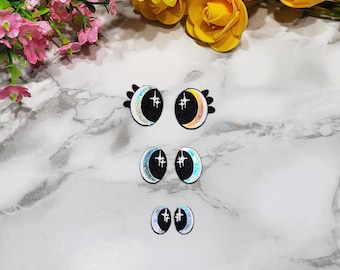 Felt Eyes, Felt Eyes For Amigurumi, Kawaii Eyes, Crafting Eyes,Felt Eyes For Plushies,Crochet Toy Eyes,Toy Eyes,Amigurumi Eyes, Rainbow Eyes