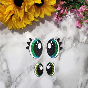 Felt Eyes, Felt Eyes For Amigurumi, Kawaii Eyes, Crafting Eyes,Felt Eyes For Plushies,Crochet Toy Eyes,Toy Eyes,Amigurumi Eyes, Rainbow Eyes