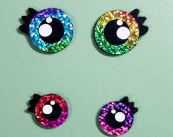 Felt Eyes, Felt Eyes For Amigurumi, Kawaii Eyes, Crafting Eyes,Felt Eyes For Plushies,Crochet Toy Eyes,Toy Eyes,Amigurumi Eyes, Rainbow Eyes