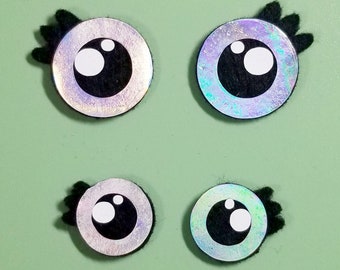 Felt Eyes, Felt Eyes For Amigurumi, Kawaii Eyes, Crafting Eyes,Felt Eyes For Plushies,Crochet Toy Eyes,Toy Eyes,Amigurumi Eyes, Rainbow Eyes