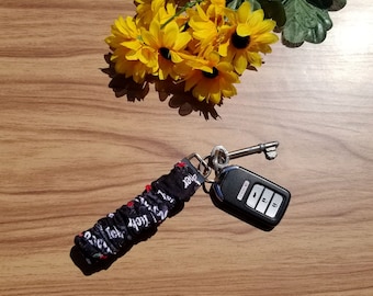 Scrunchie Keychain, Scrunchie Wristlet, Wristlet Keychain, Handmade Keychain, Scrunchie Keyring, Key Fob, Scrunchie Wristlet Keychain