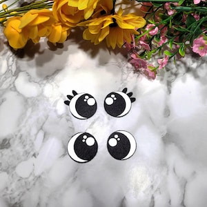 Felt Eyes, Felt Eyes For Amigurumi, Kawaii Eyes, Crafting Eyes,Felt Eyes For Plushies,Crochet Toy Eyes,Toy Eyes,Amigurumi Eyes, Rainbow Eyes