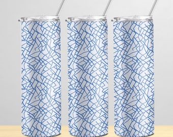 Blue Line Tumbler Wrap, Sublimation Design for 20oz Tumblers,Digital Print Design,Sublimation PNG, Unique Gift For Loved Ones