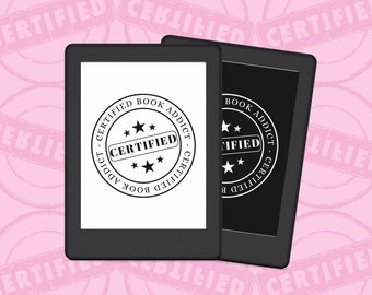 Kindle Lock Screen | Kindle Book Cover | Certified Book Addict | Screensaver | Wallpaper