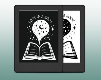 Kindle Lock Screen | Kindle Book Cover | Lost in a Book | Screensaver | Wallpaper