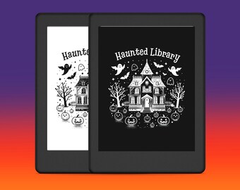Kindle Lock Screen | Kindle Book Cover | Haunted Library | Screensaver | Wallpaper