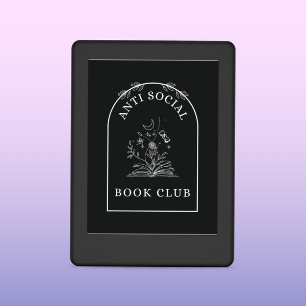 Pantalla de bloqueo de Kindle / Portada de libro de Kindle / Club de lectura antisocial / Salvapantallas / Fondo de pantalla