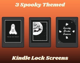 3 Kindle Lock Screens | Kindle Book Cover | Spooky Themed | Screensaver | Wallpaper | Halloween Themed