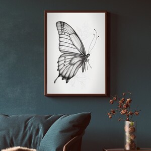 Butterfly Wall Decor Art Print, Digital Download, Minimalist Wall Prints, Digital Print, Wall Art, Download Poster,