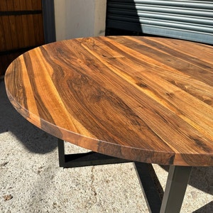 Round Wooden Table – Handmade Modern Walnut Dining Table