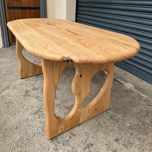 Solid Wood Dining Table With Modern Farmhouse Style - Etsy