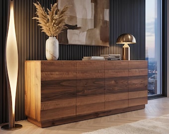 Soild Wood Tv Console ,Handmade Modern Media Console Table