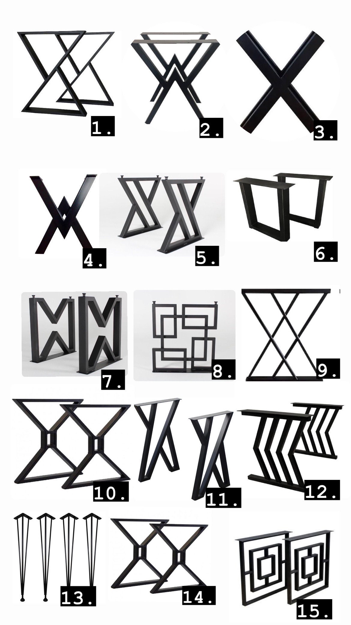 Oval Walnut Solid Wood Table With Metal Leg / Handmade Dining Table