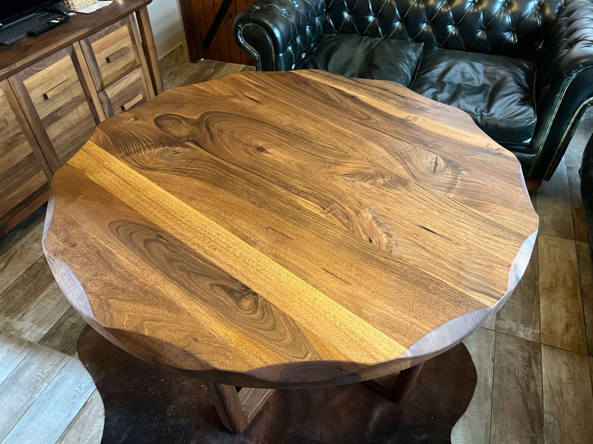 Tribesigns Runder Esstisch 100cm - Bauernhaus Küchentisch Für 4 Personen