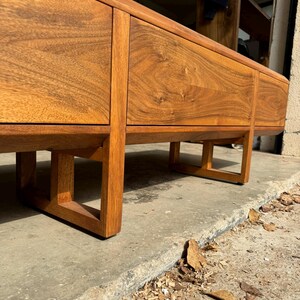 Push-to-open drawer detail, handle-free minimalist design
