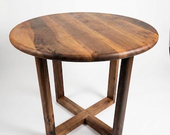 Handmade Round Walnut Dining Table – Solid Wood Kitchen & Dining Room Furniture