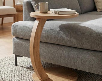 Modern C Table, MDF Sofa Side Table, Minimalist Laptop Stand