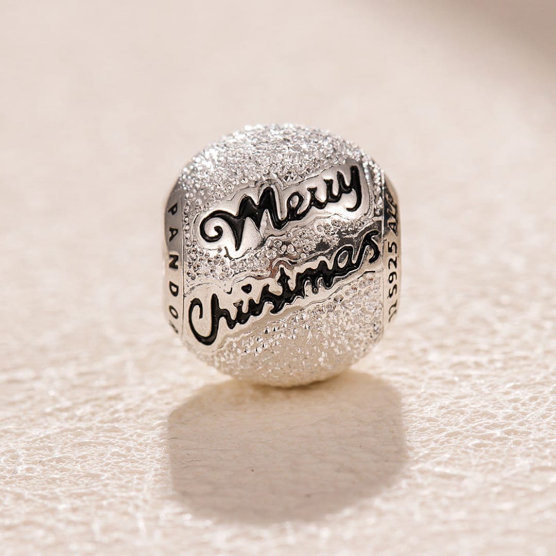 Pandora Merry Christmas Charm Sterling Snowball Bead Etsy