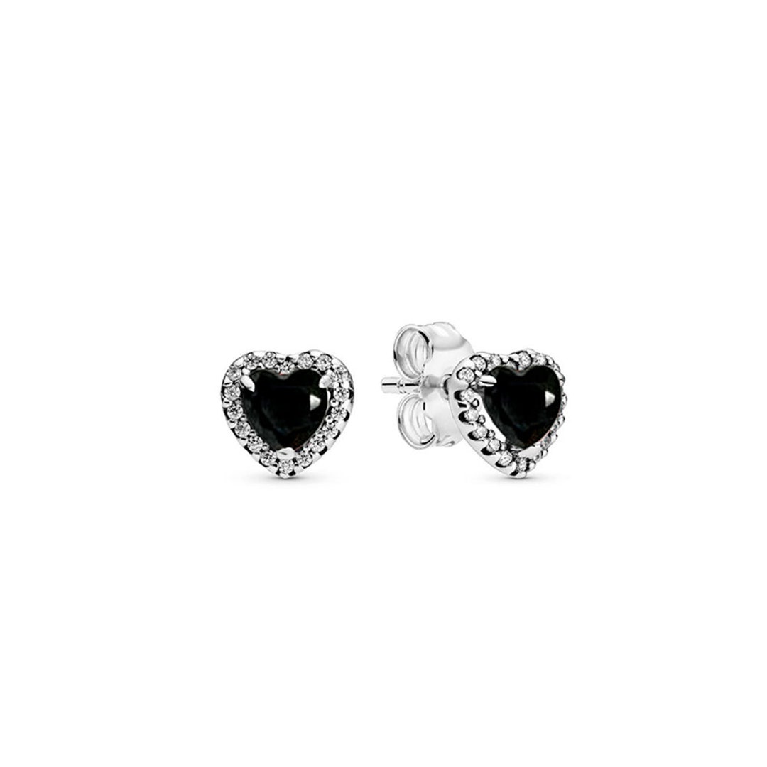 Pandora Black Heart Stud Earrings S925sterlingsilver Etsy