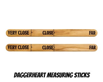 Daggerheart Measuring Sticks for TTRPG Tabletop Gameplay 2 Sticks Included