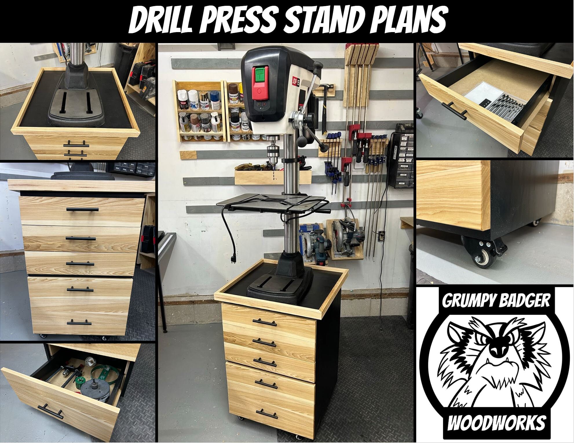 DIY Drill Press Stand Plans 15 Drill Press and Smaller picture
