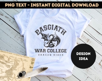 Basgiath War College Dragon Rider PNG: Fantasy Design (Digital Download)