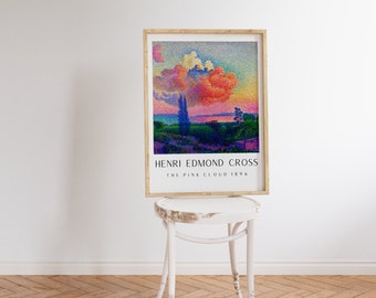 The Pink Cloud, Henri Edmond Cross, Digital, Printable Art, Fine Art Posters, Gallery Wall, Art Print, Fine Art Prints, Printable Download