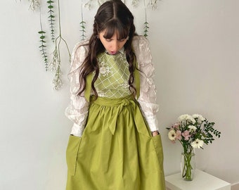 Victorian Style Apron (Green)