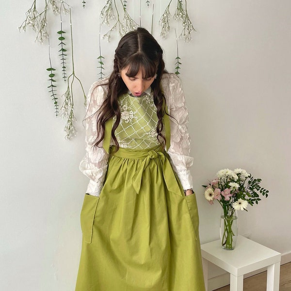 Tablier de style victorien (vert)