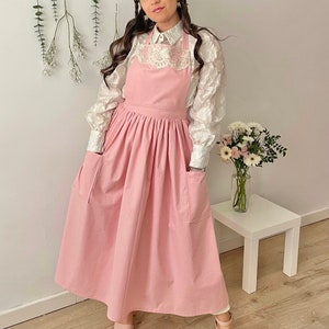 Annie Apron Dress - Winter Park Pink with Worth Avenue White