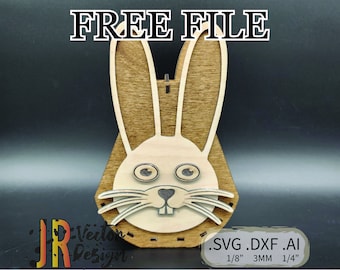 Easter Bunny Basket SVG DXF AI